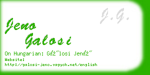 jeno galosi business card